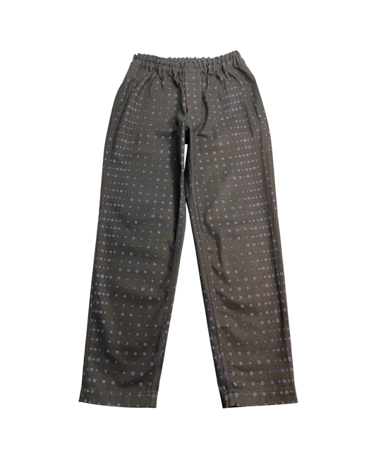blue dot baggy-fit pants