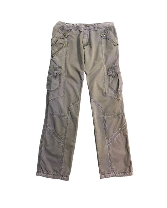 grey striaght-fit cargo pants