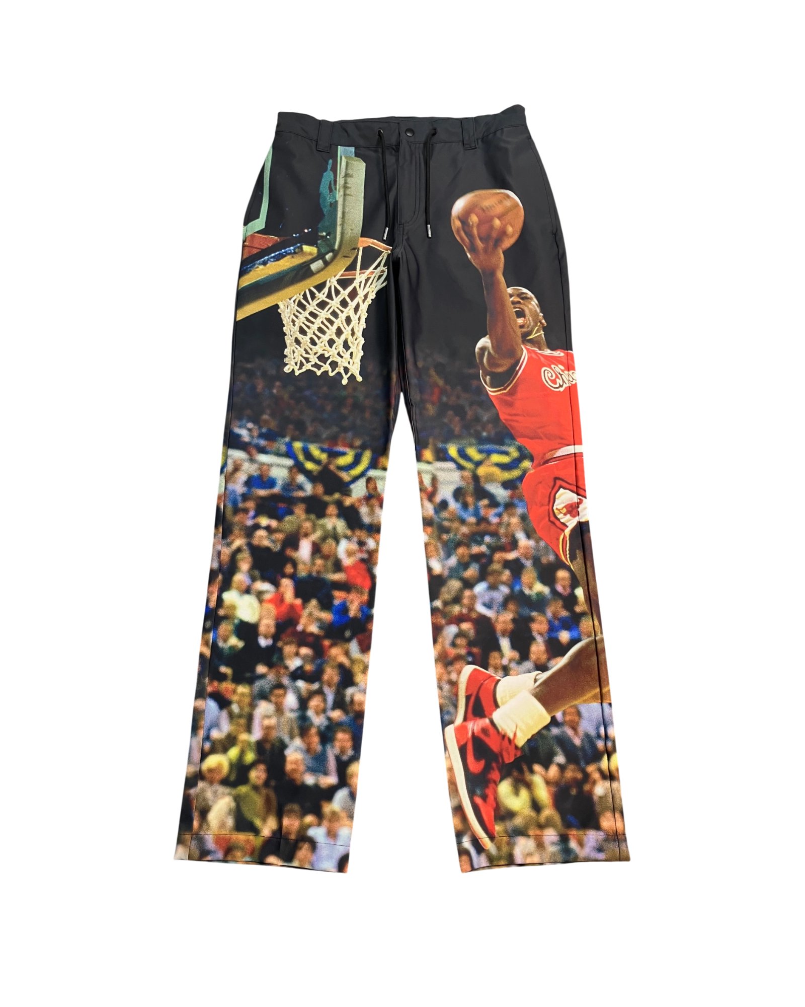 black print regular-fit pants