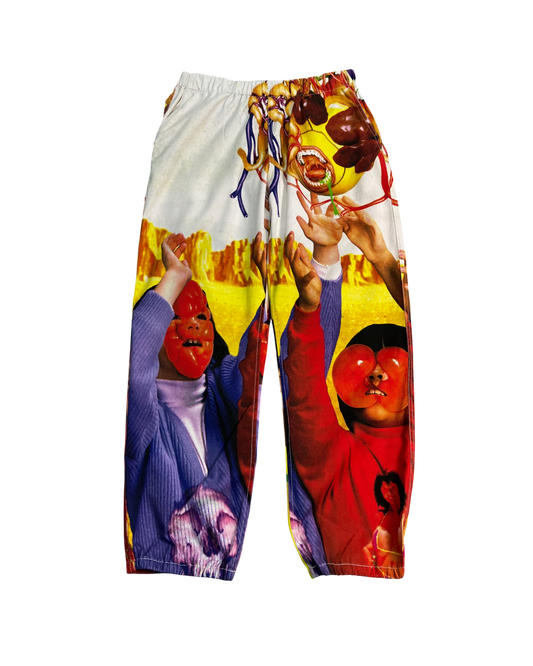 white sekintani norihiro sweat pants