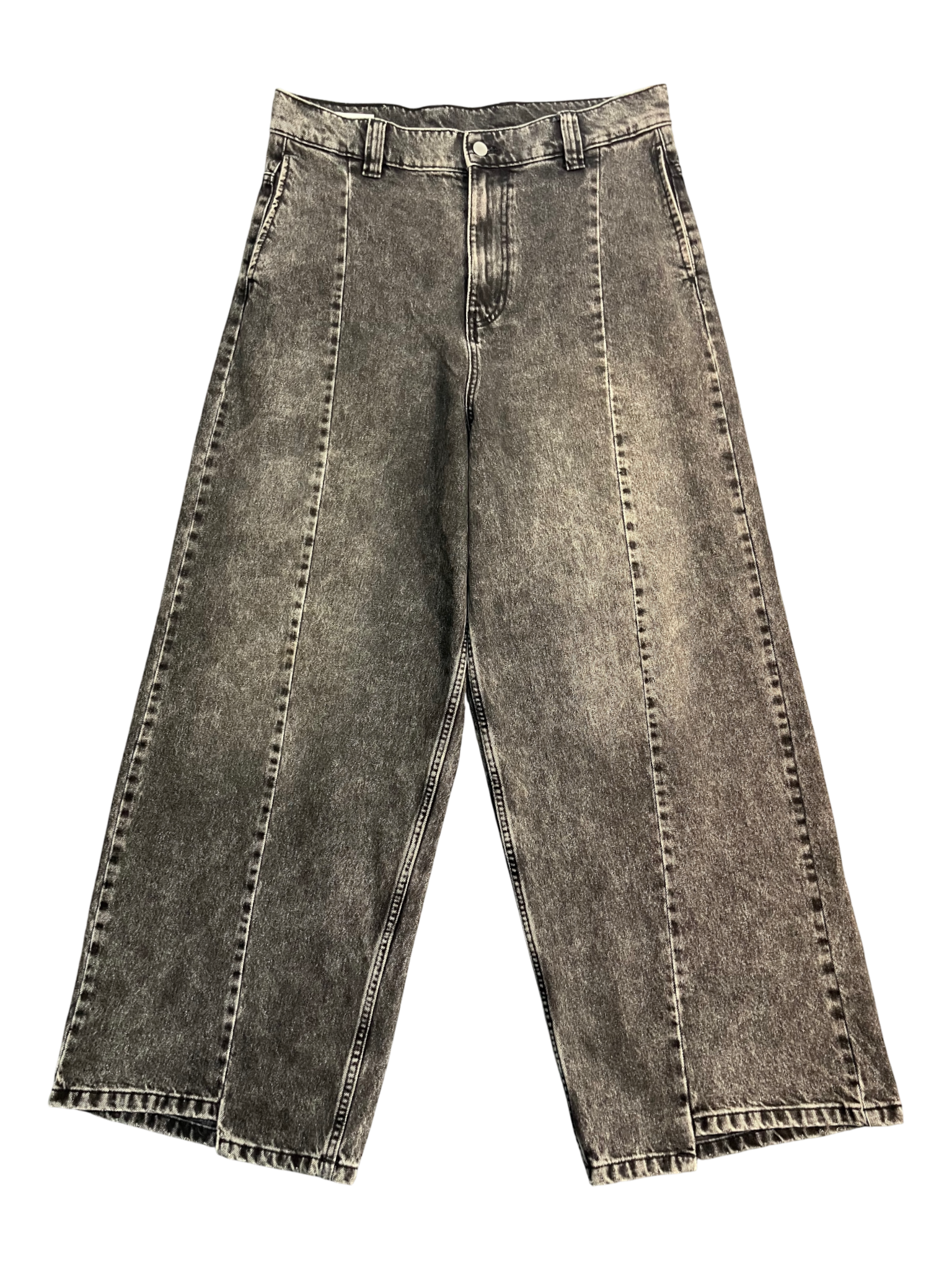 black y2k wide-leg jeans