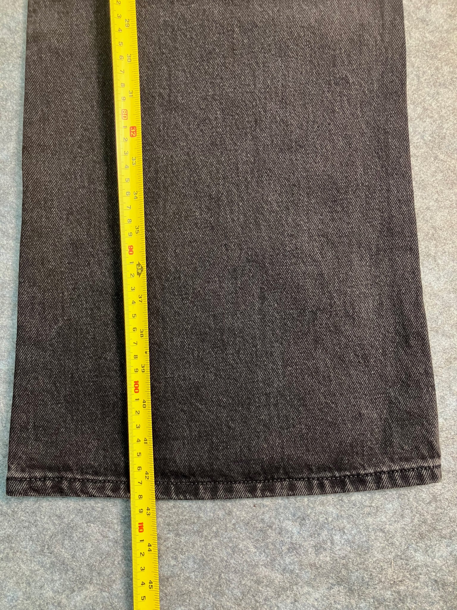 black boot-cut jeans