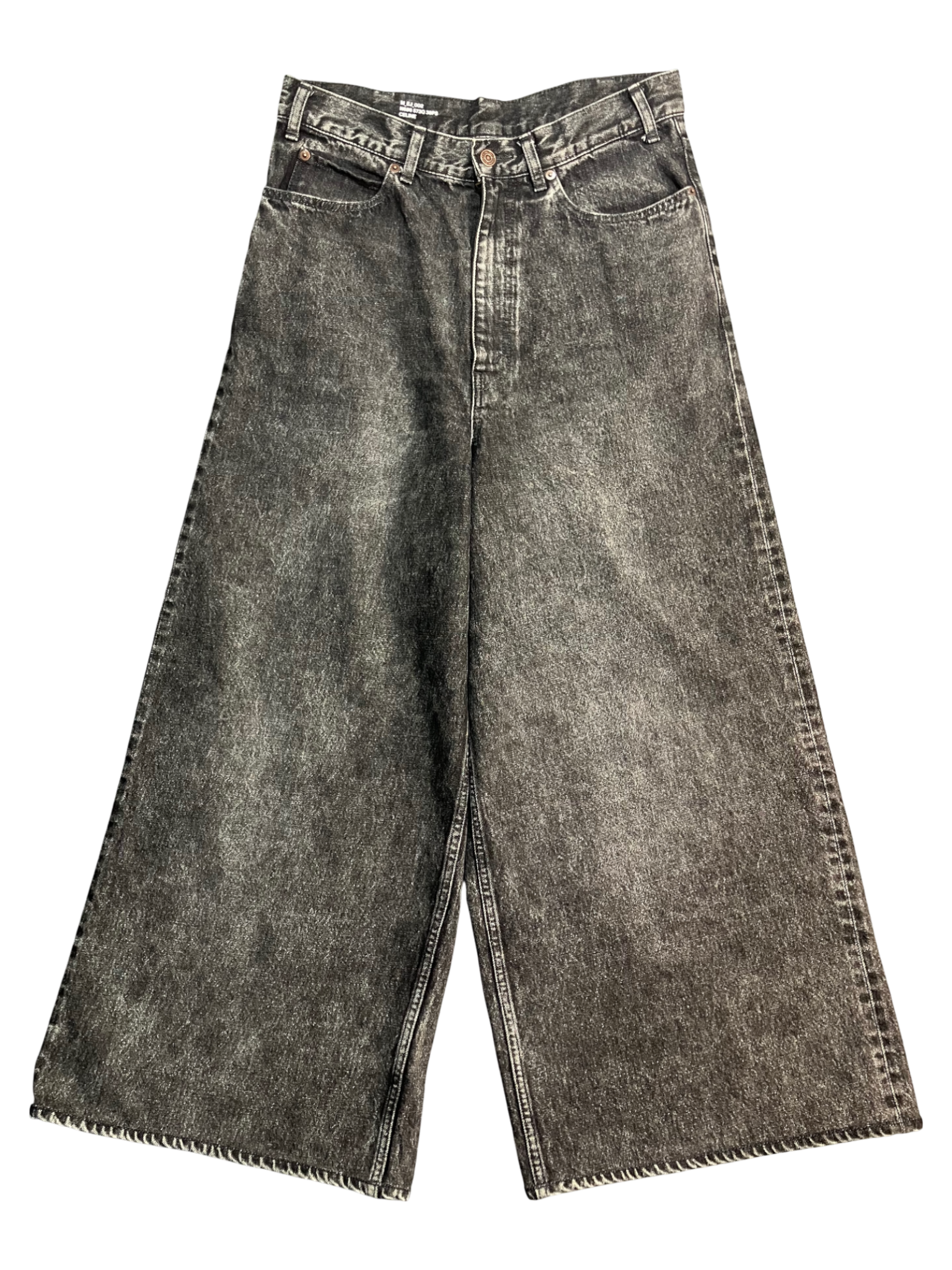 black super jumbo wide-leg jeans