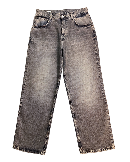 black boot-cut jeans