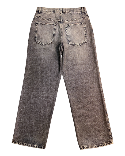 black boot-cut jeans