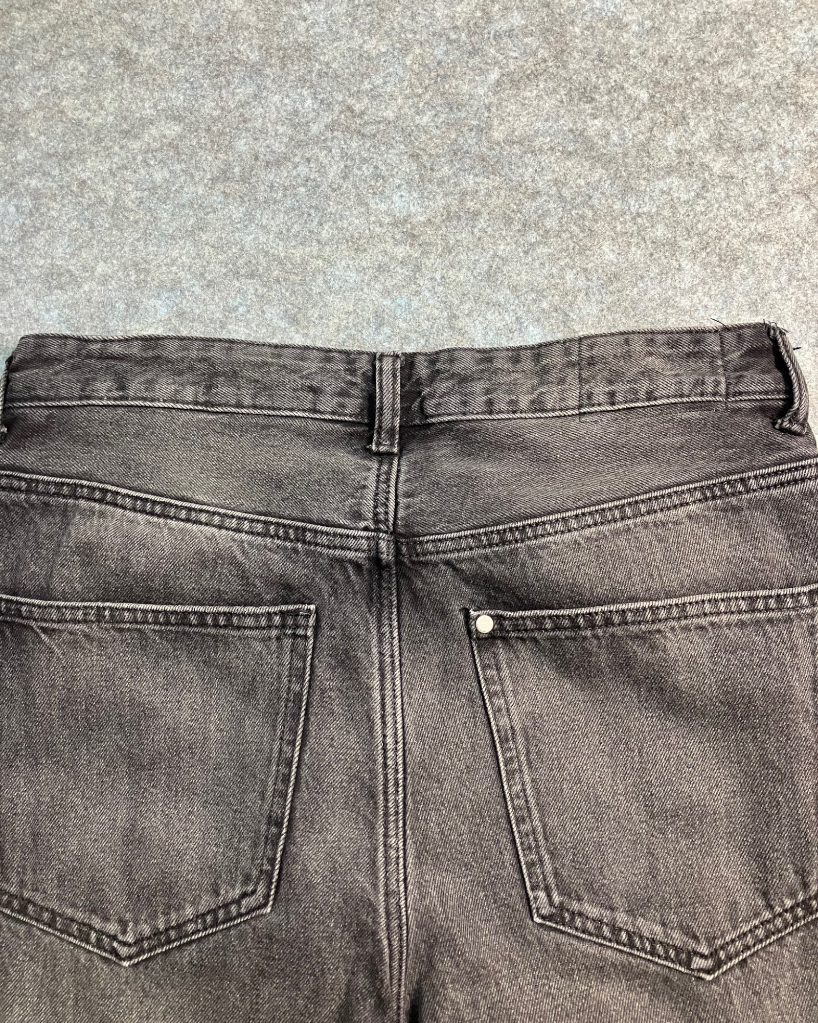 black boot-cut jeans