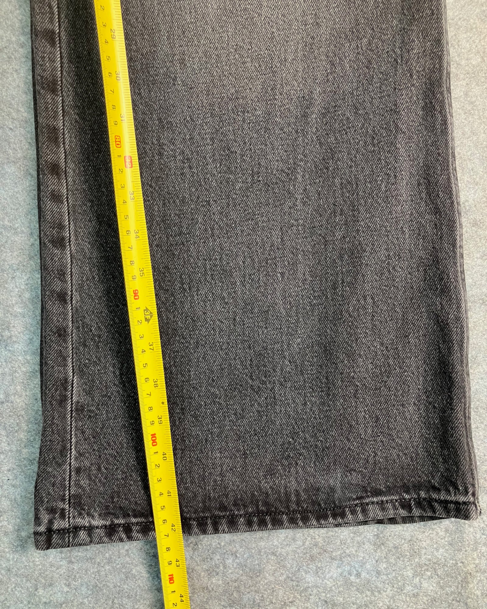 black boot-cut jeans