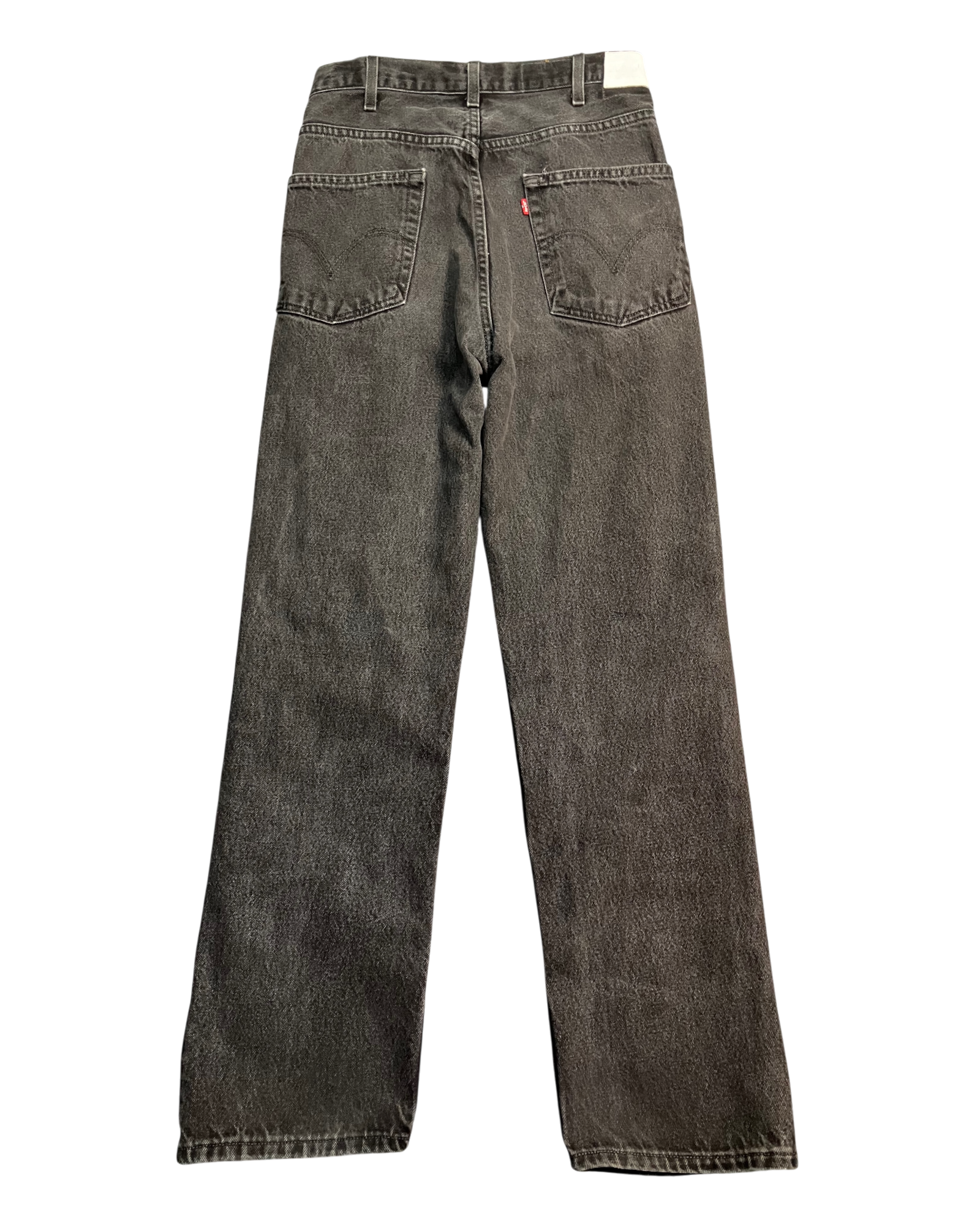 black reworked destructive regular-fit jeans