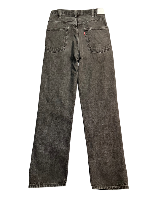 black reworked destructive regular-fit jeans