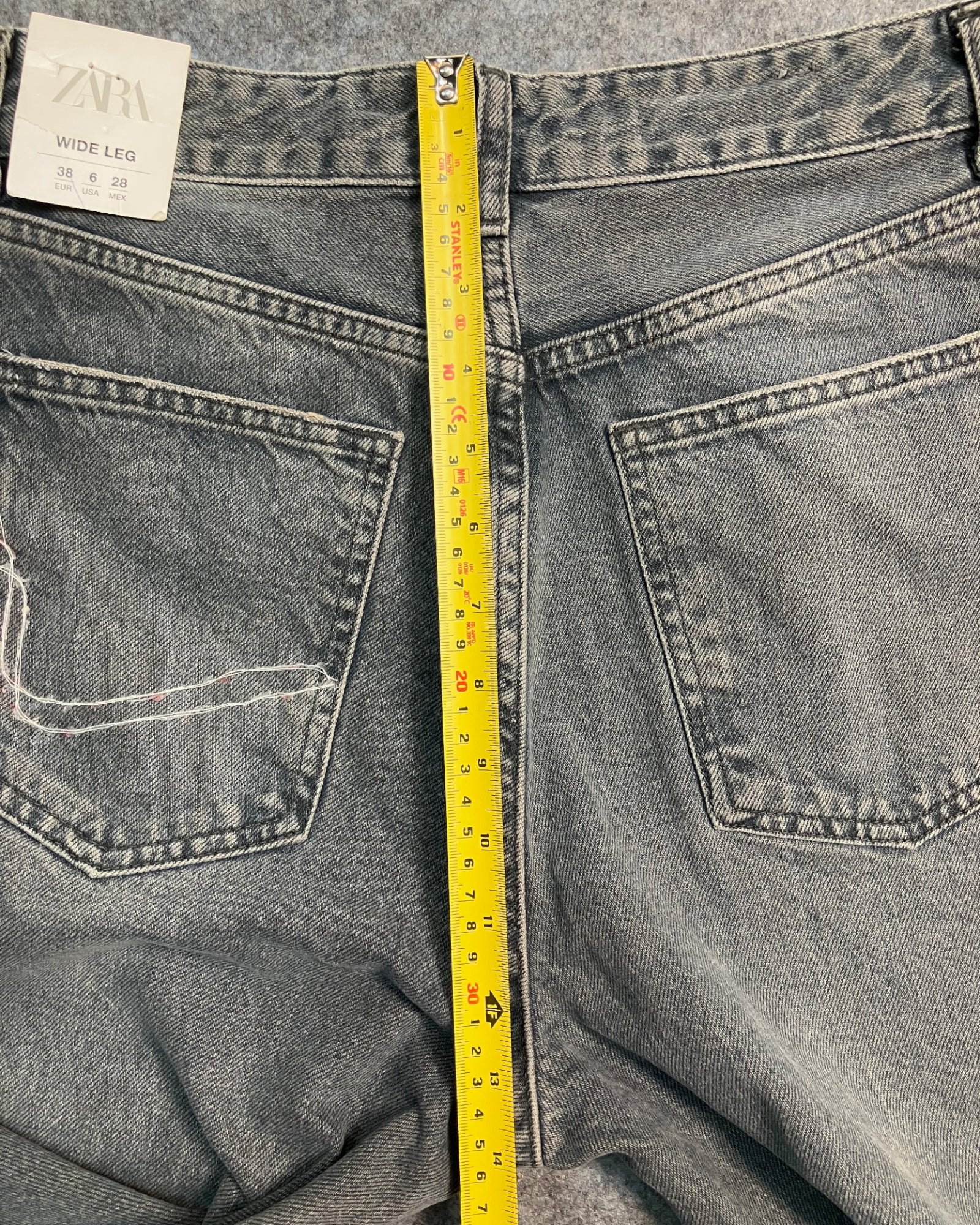 black reworked fc wide-leg jeans