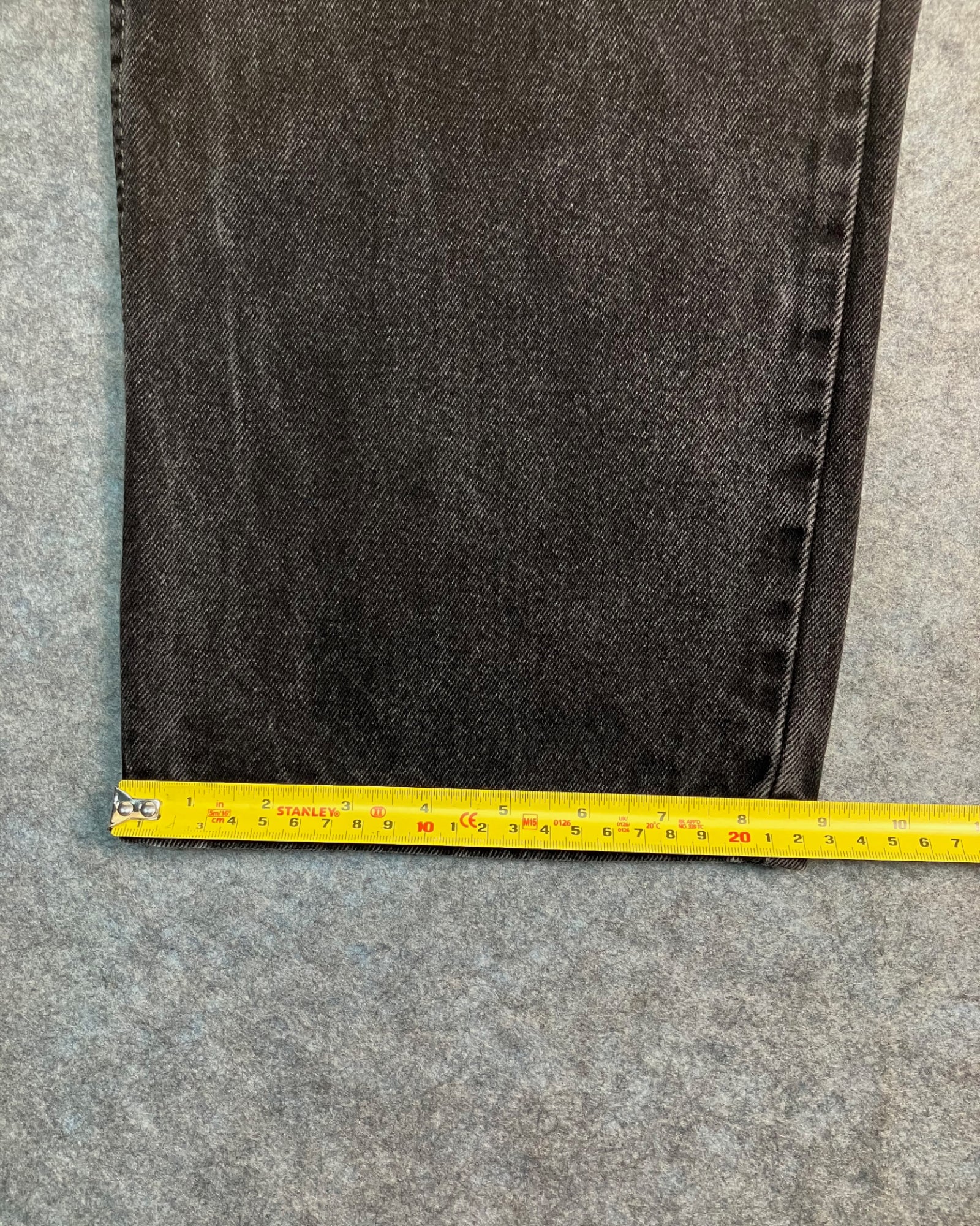 black reworked regular-fit jeans