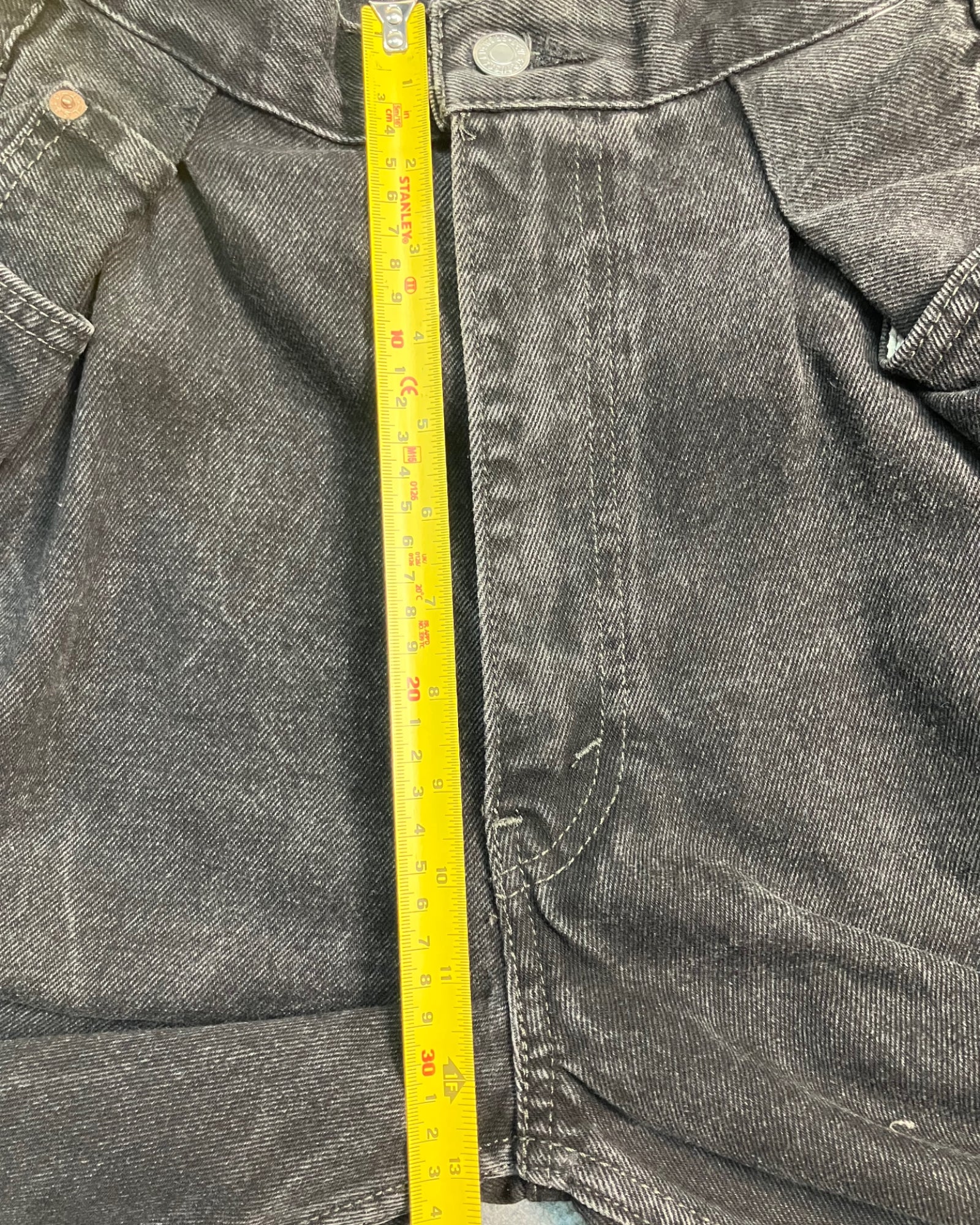 black reworked regular-fit jeans