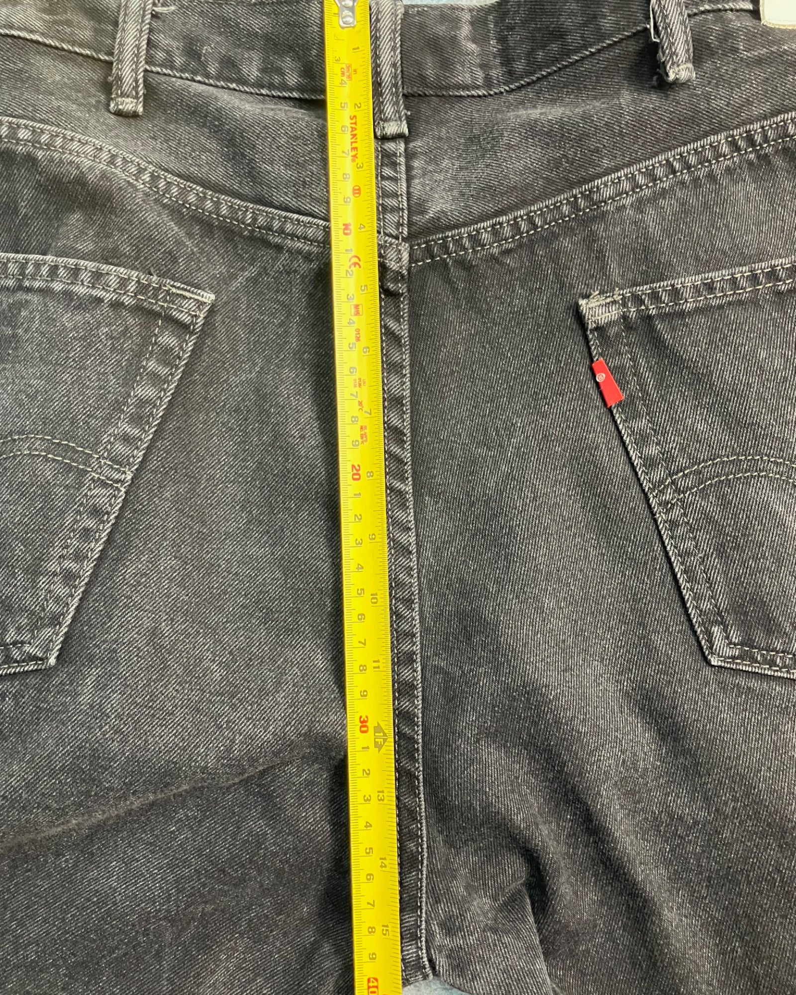 black reworked regular-fit jeans