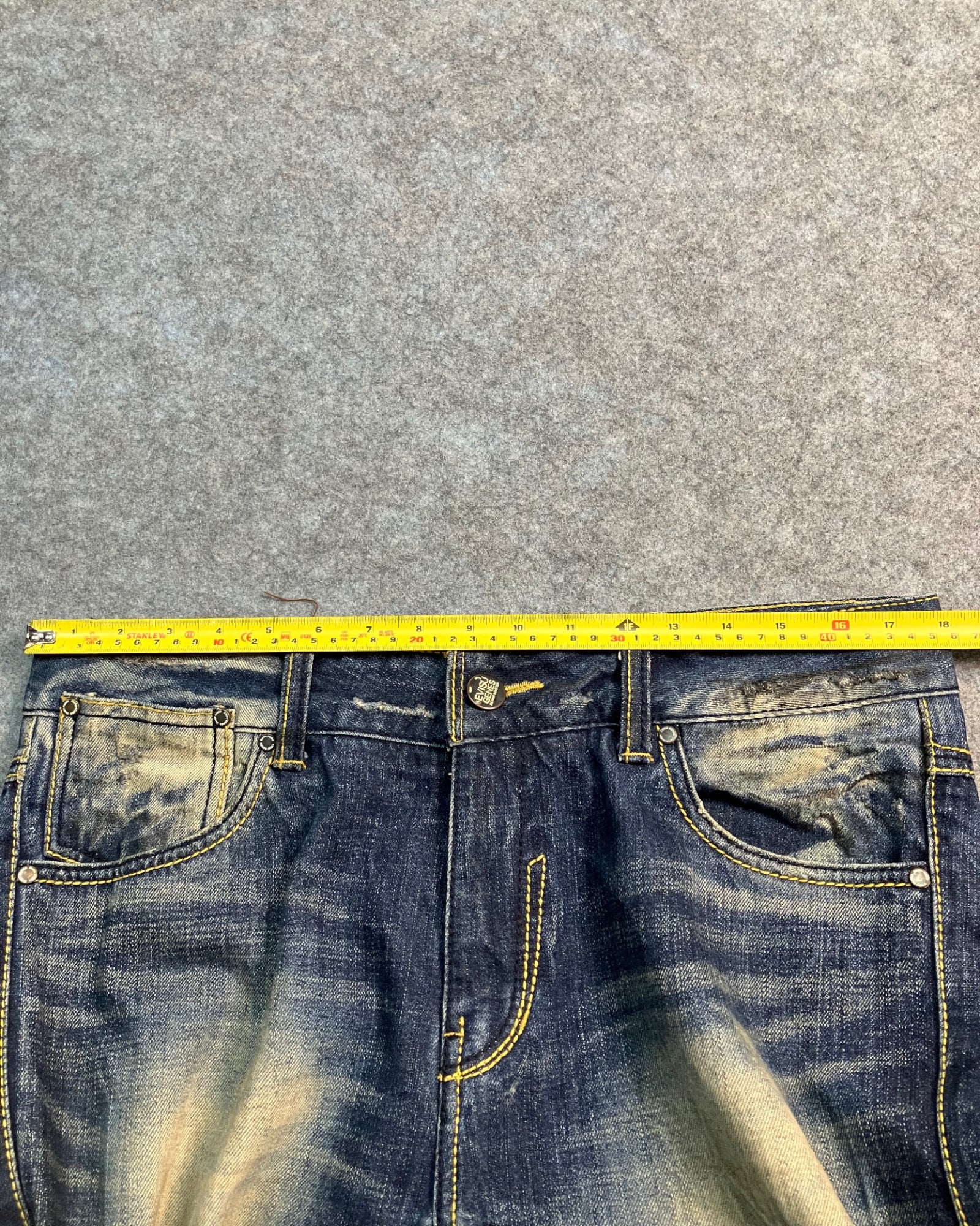 blue vintage wash regular-fit jeans