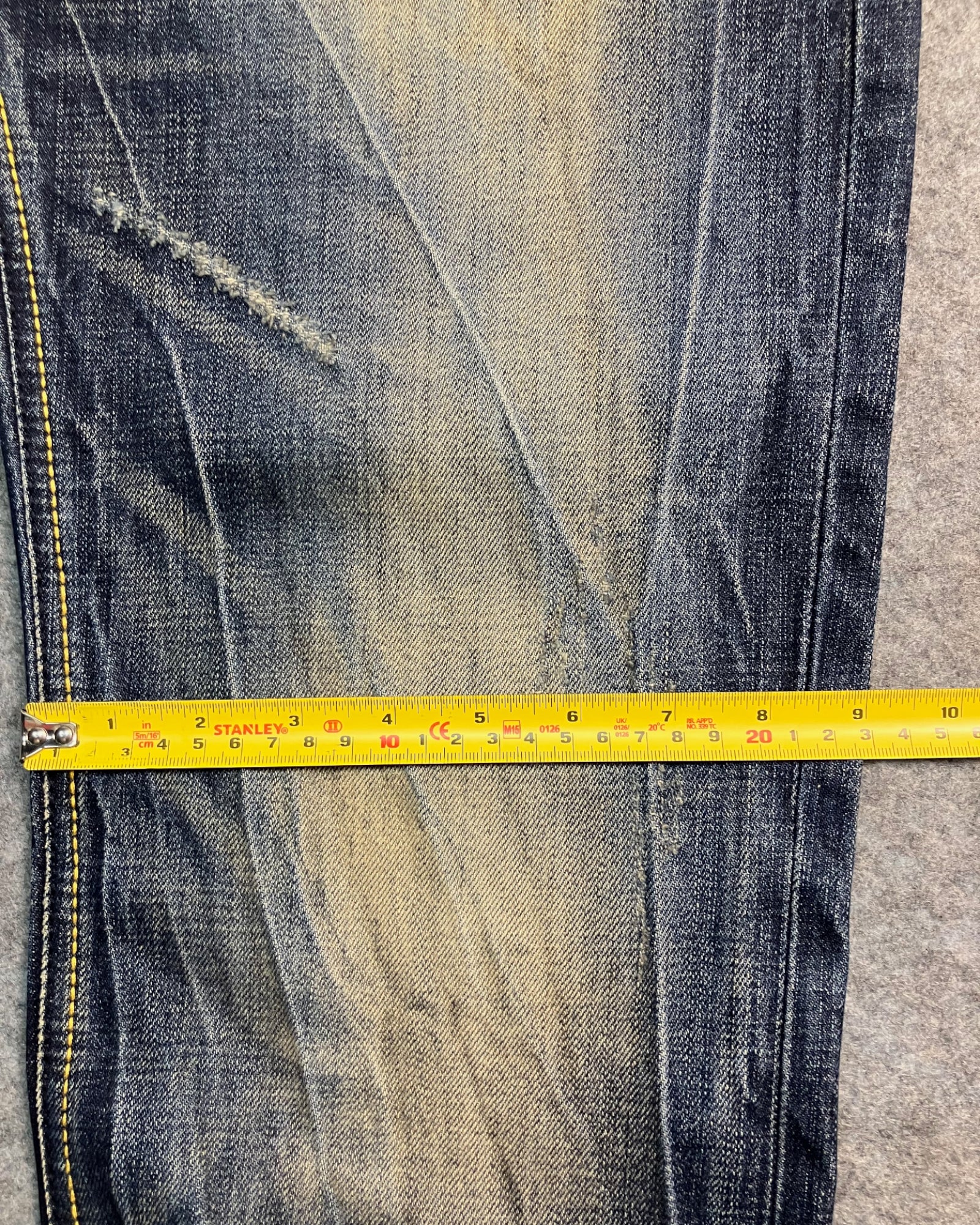 blue vintage wash regular-fit jeans
