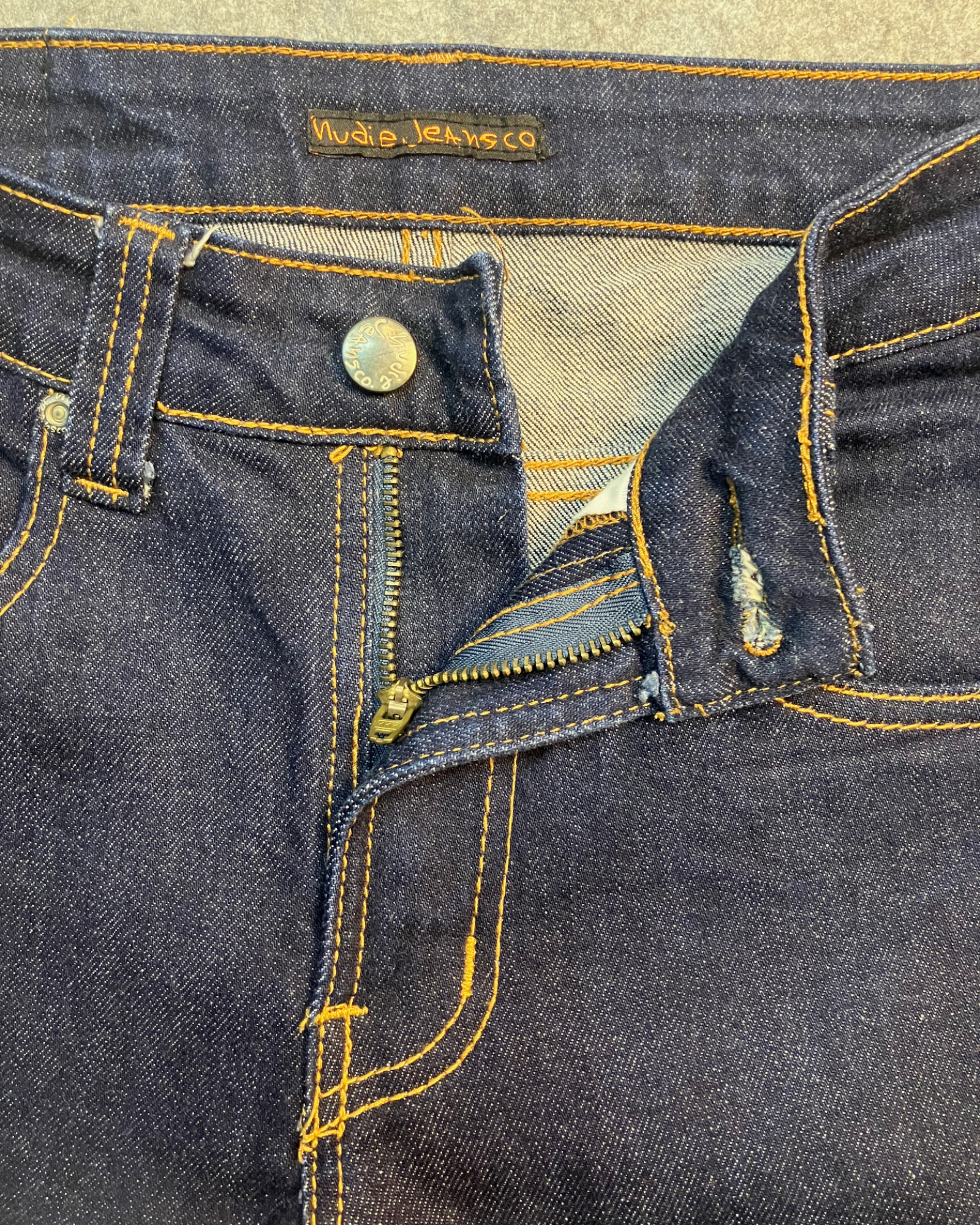 blue slim-fit jeans