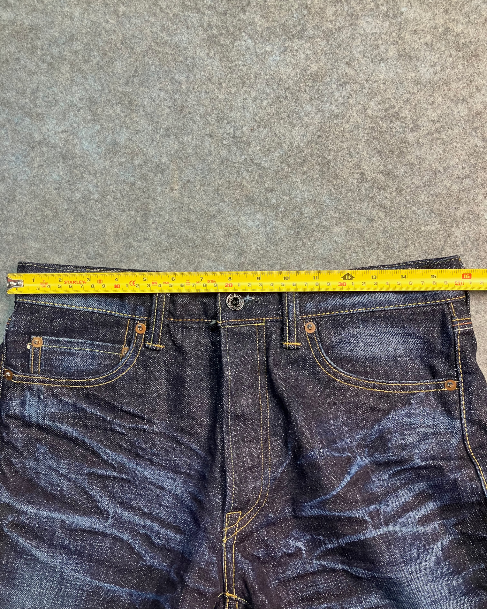 blue washed slim-fit jeans