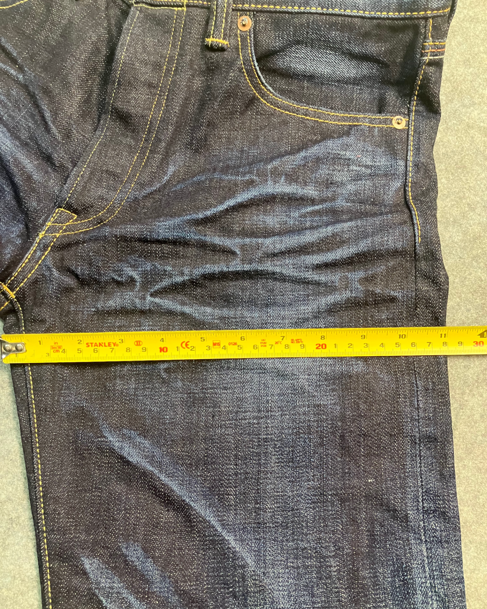 blue washed slim-fit jeans