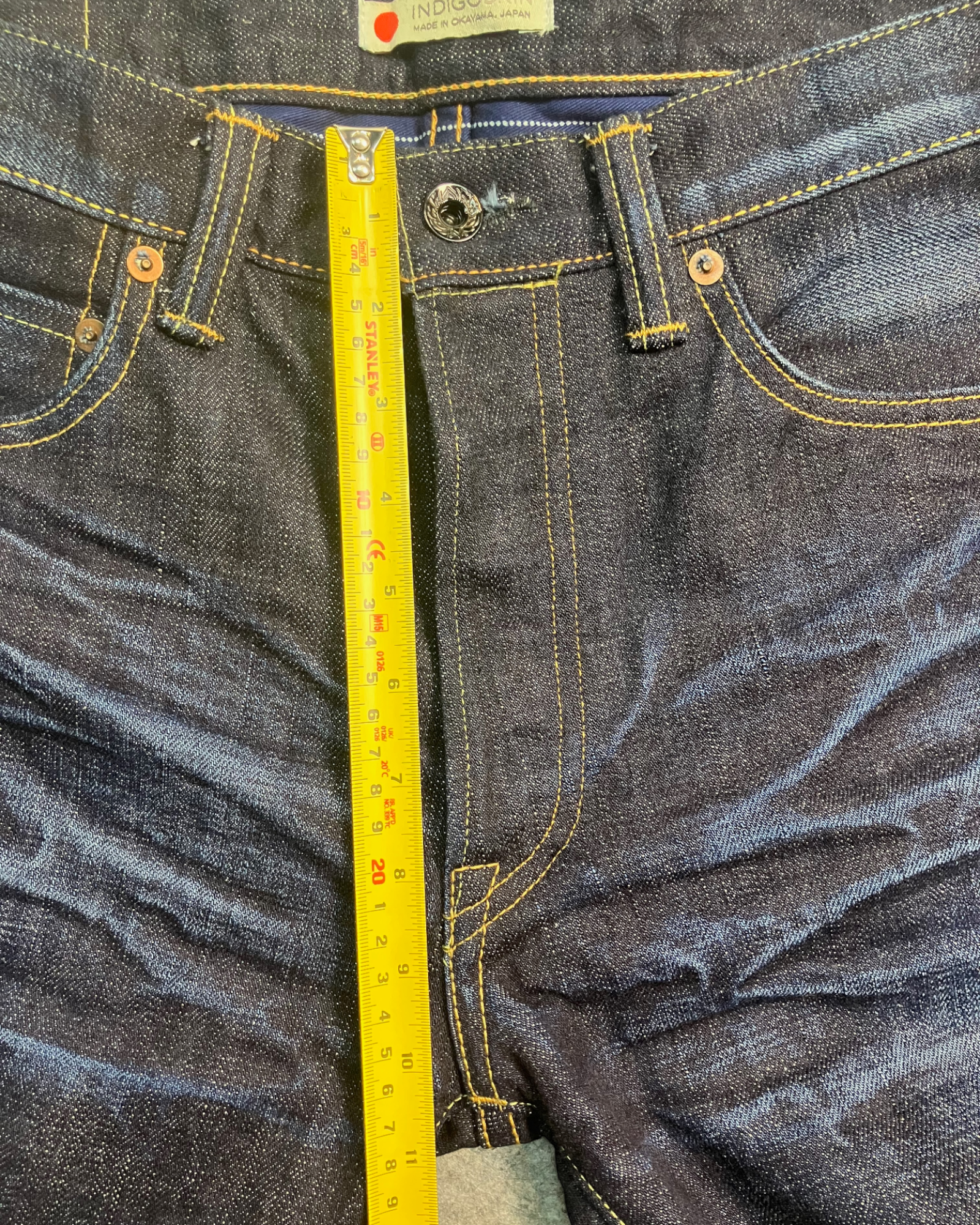 blue washed slim-fit jeans