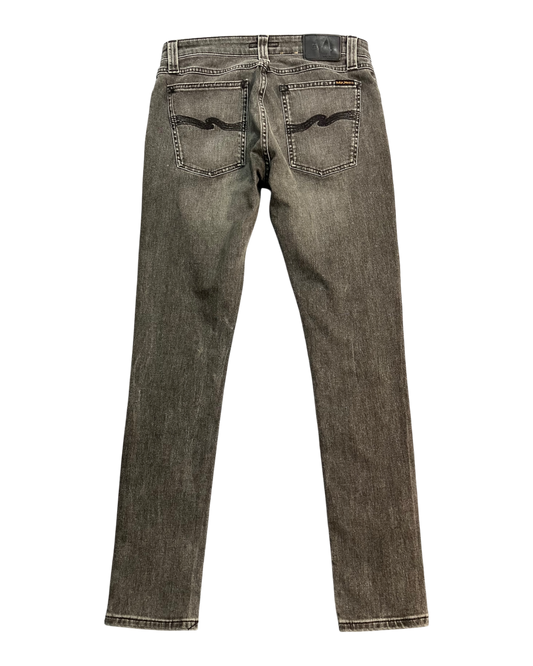 black slim-fit jeans