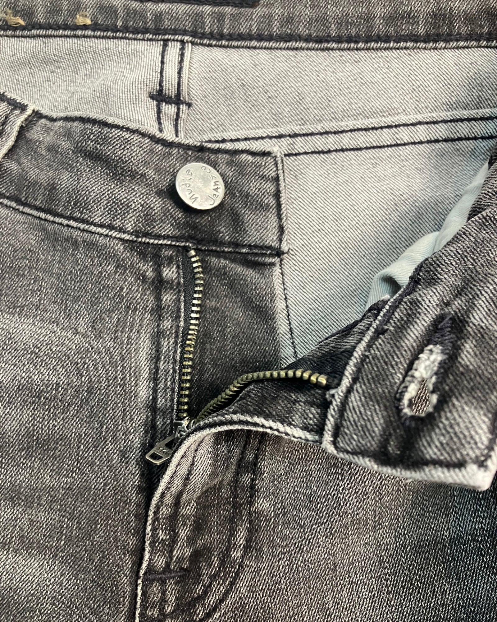 black slim-fit jeans