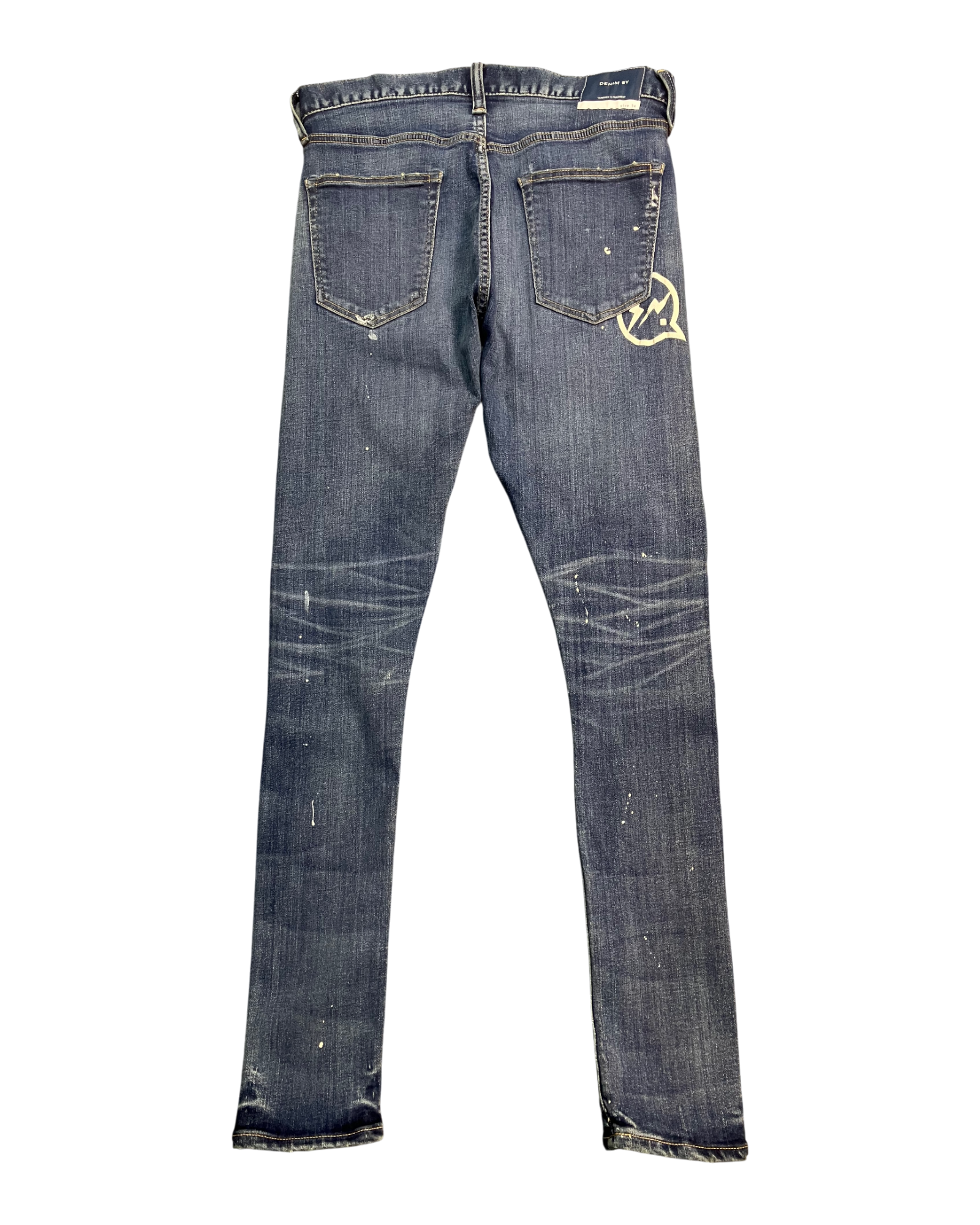 blue distressed skinny jeans