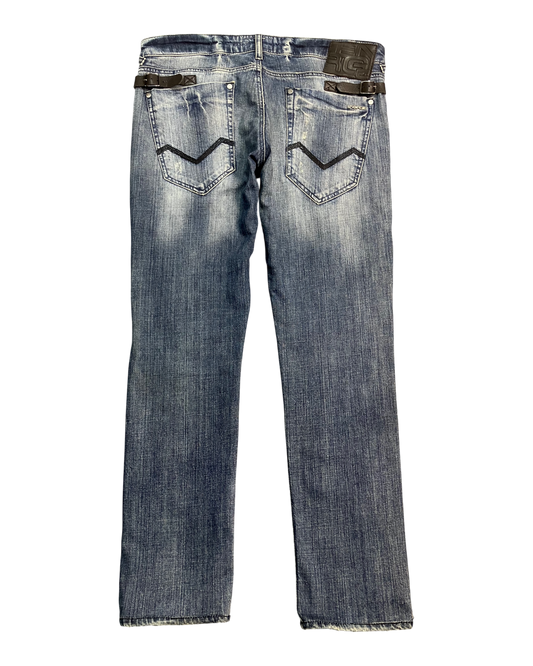 blue slim-fit jeans