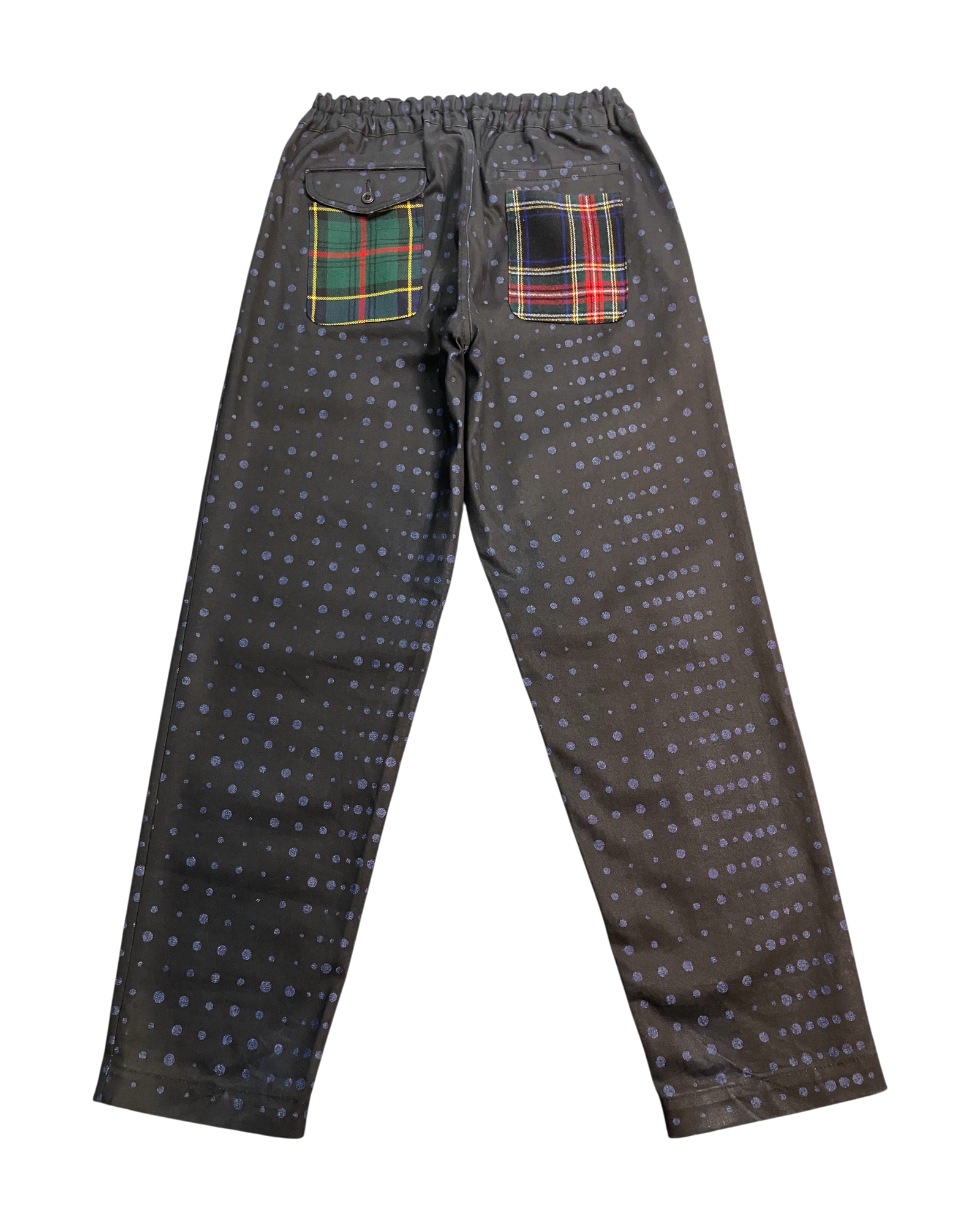 blue dot baggy-fit pants