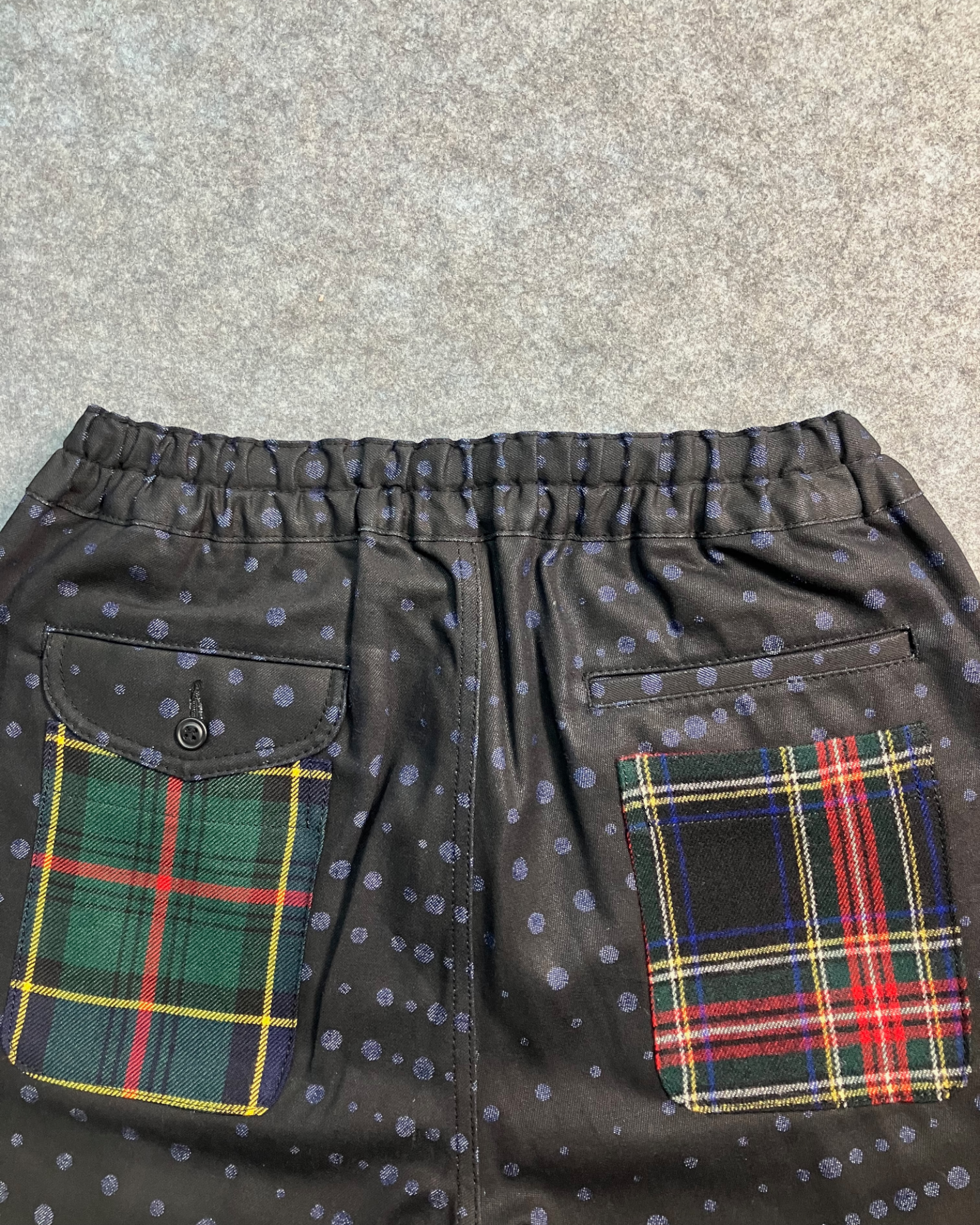 blue dot baggy-fit pants