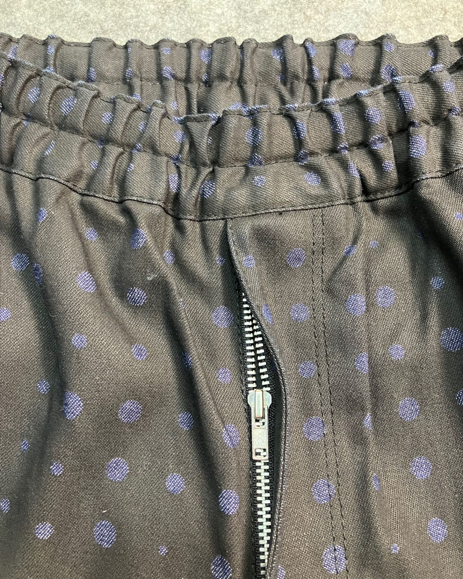 blue dot baggy-fit pants