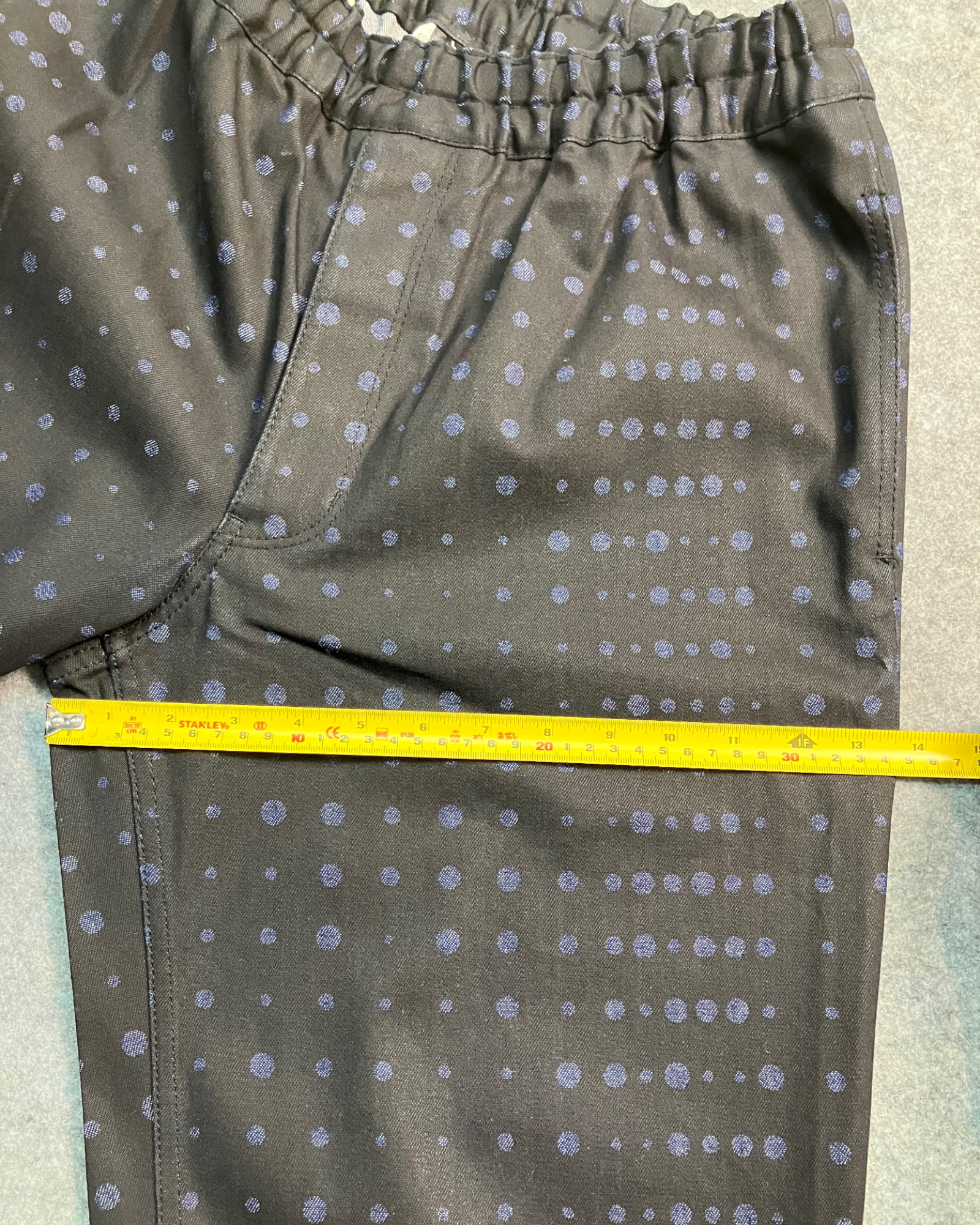 blue dot baggy-fit pants