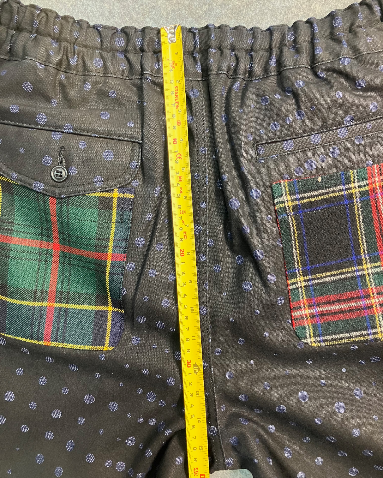 blue dot baggy-fit pants