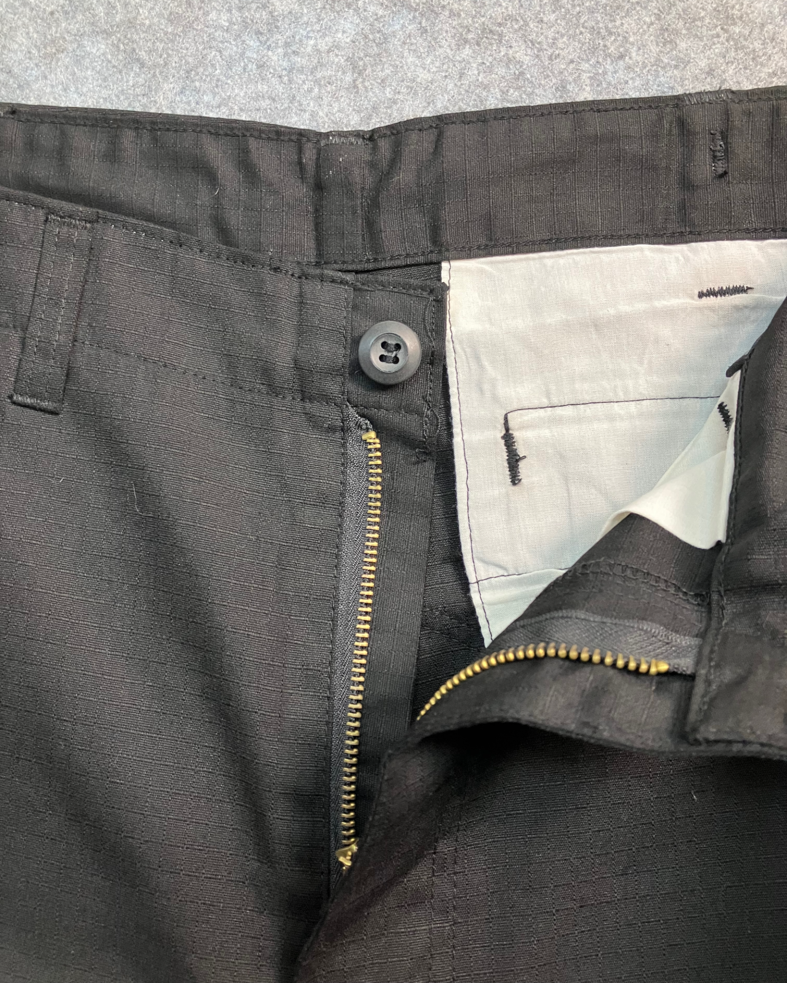 black baggy-fit pants