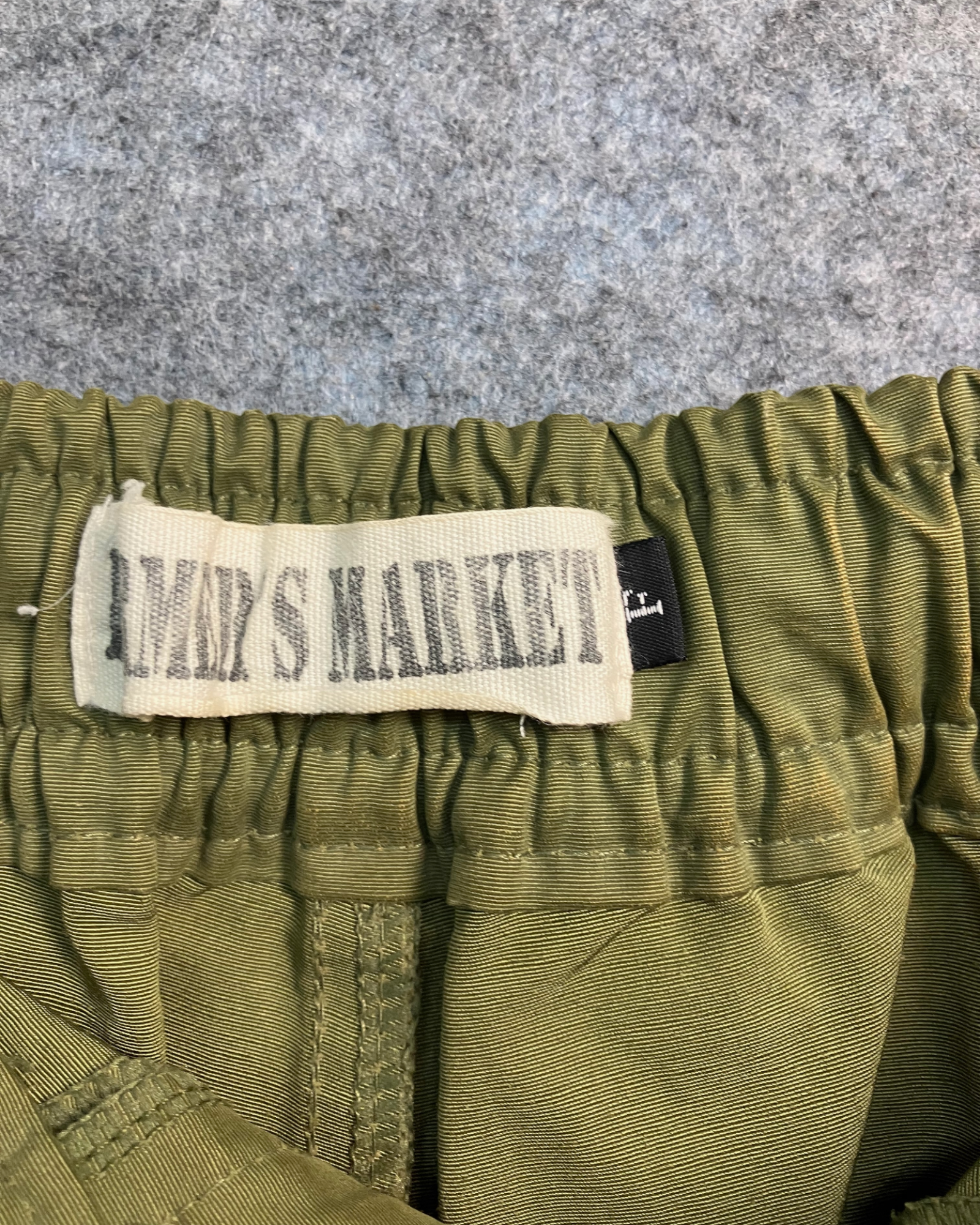 khaki cargo balloon-pants