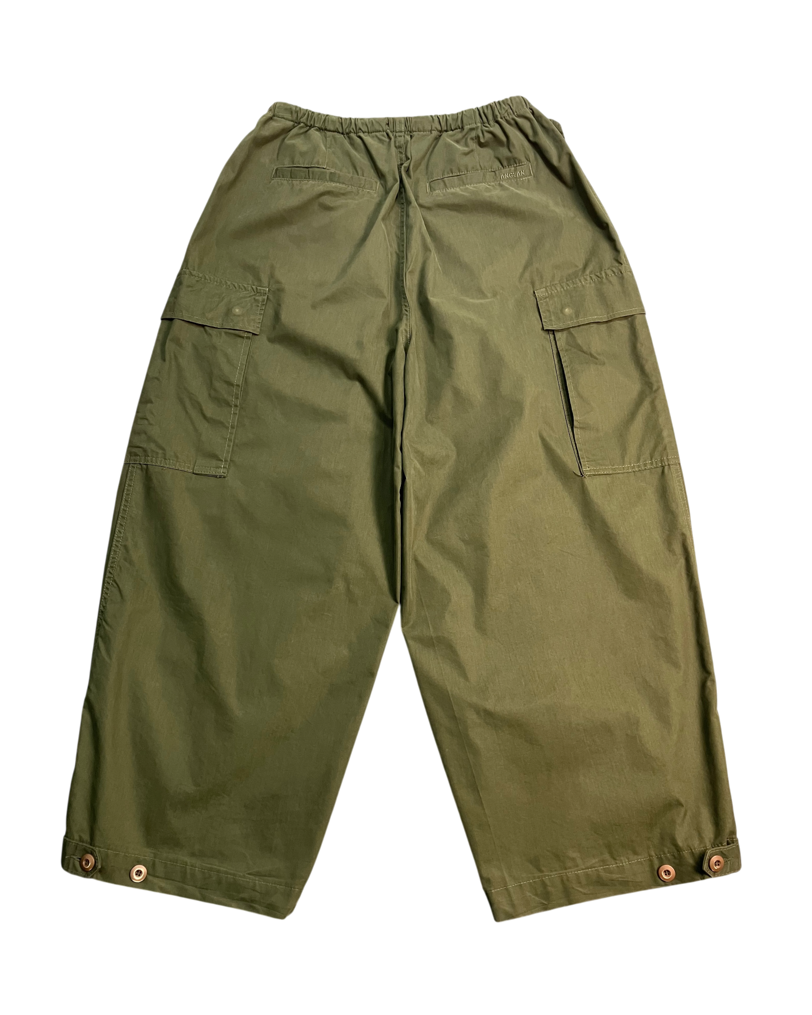olive cargo balloon-pants