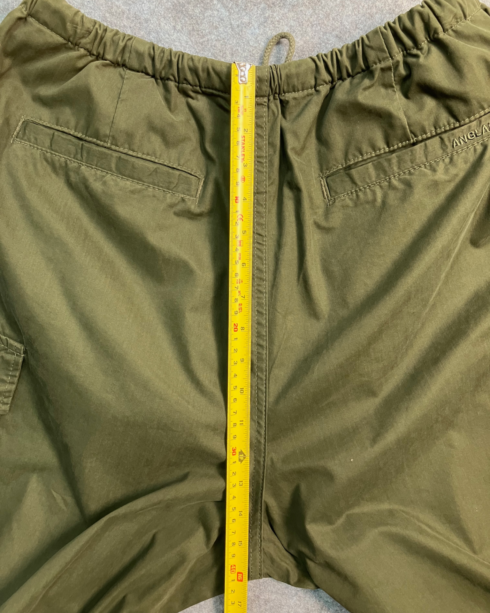 olive cargo balloon-pants