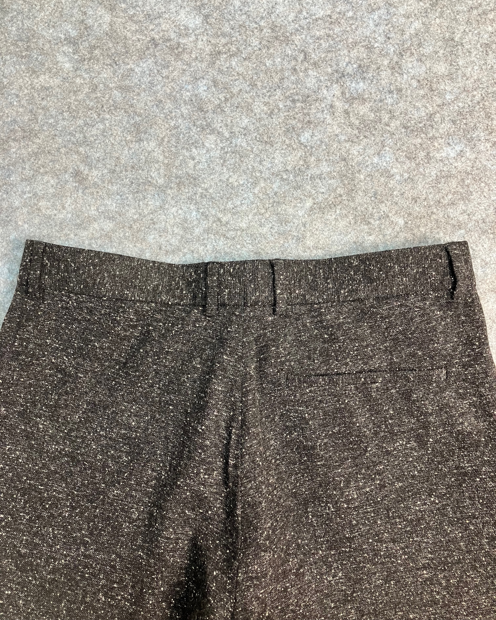 black white straight-fit trousers