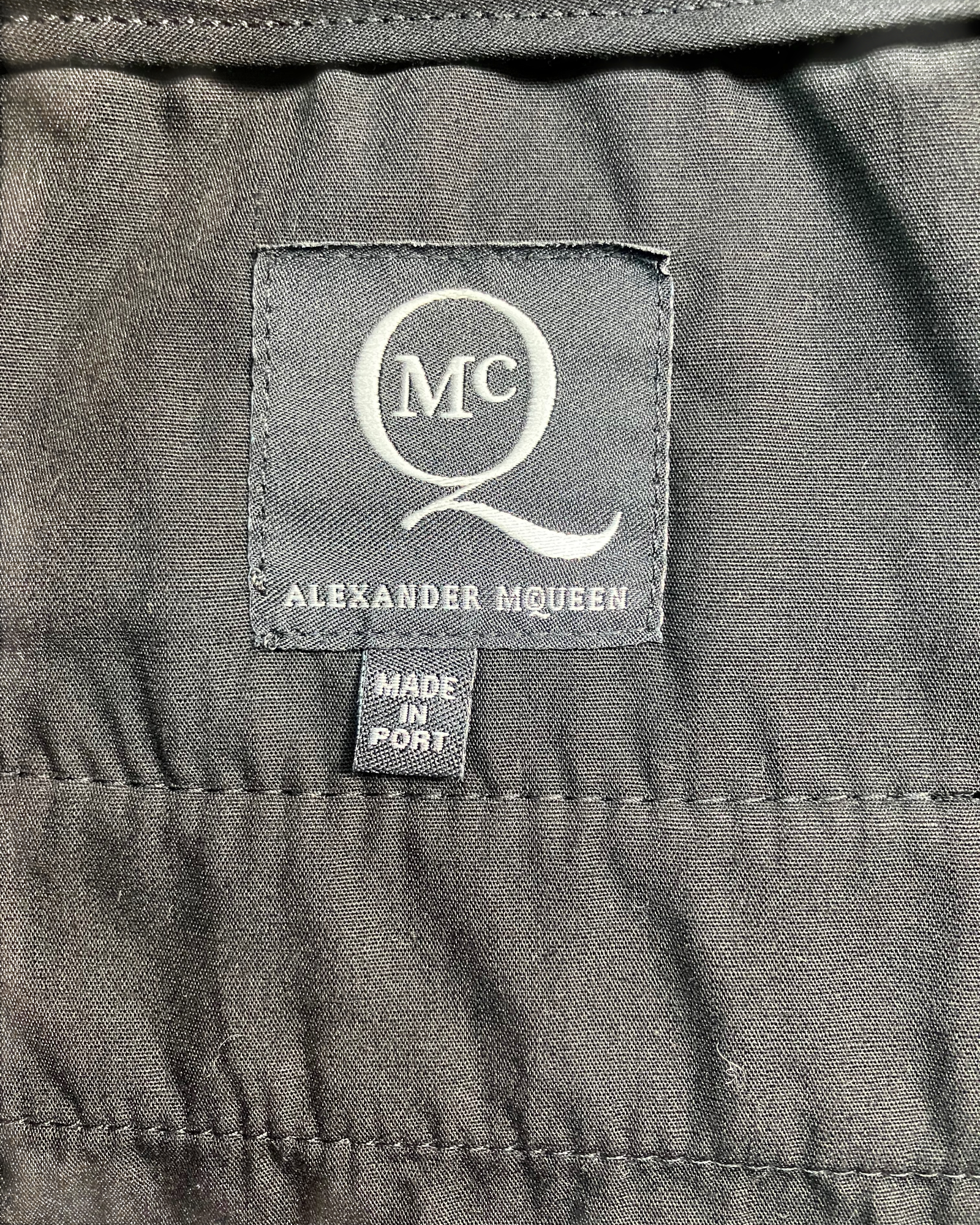 black white straight-fit trousers