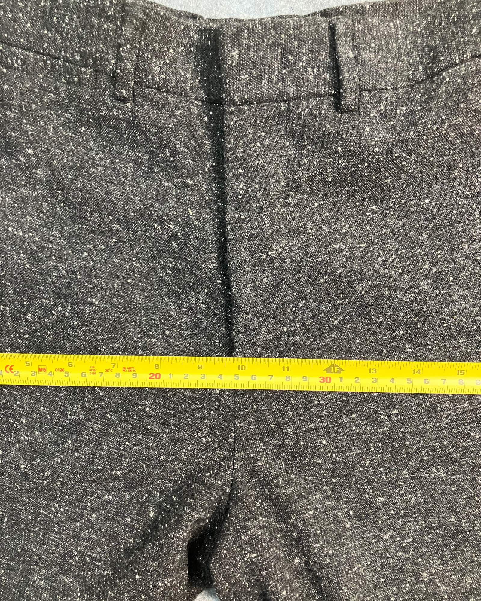 black white straight-fit trousers