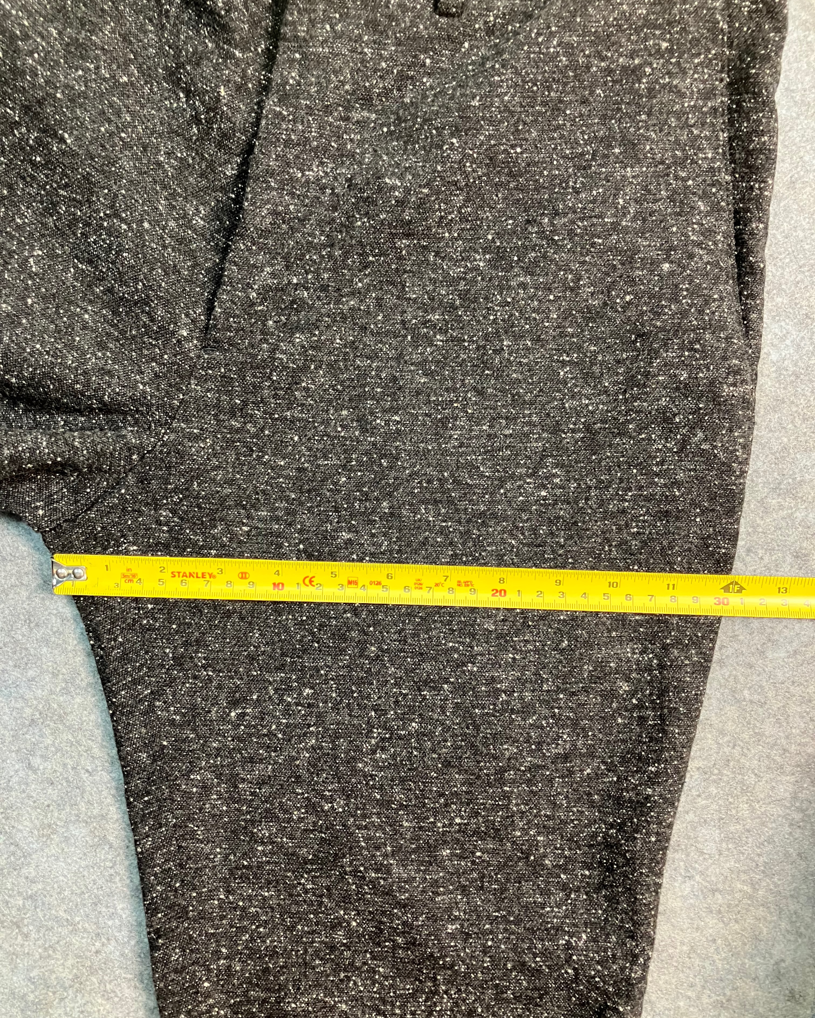 black white straight-fit trousers