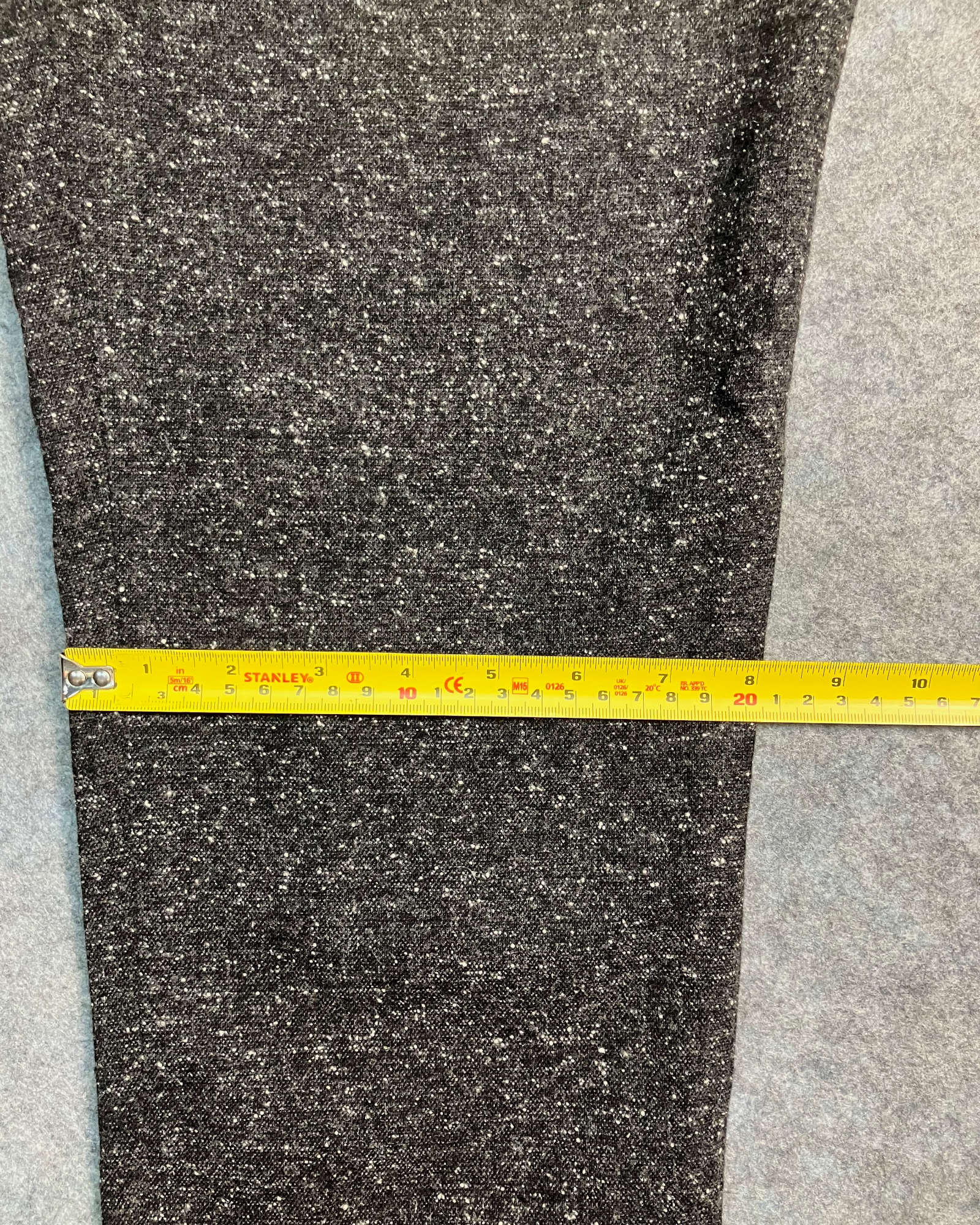 black white straight-fit trousers