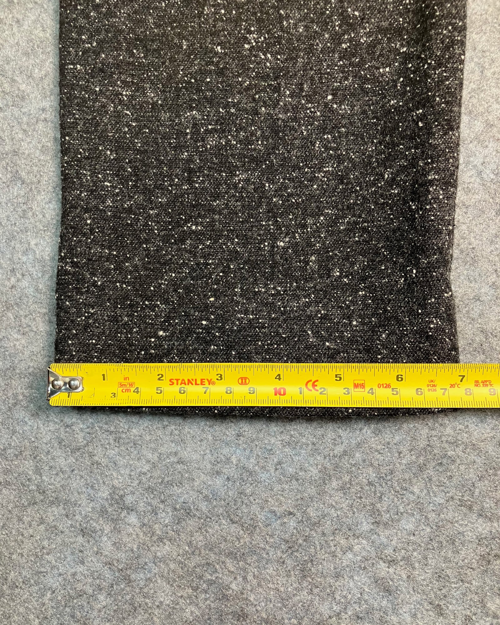 black white straight-fit trousers