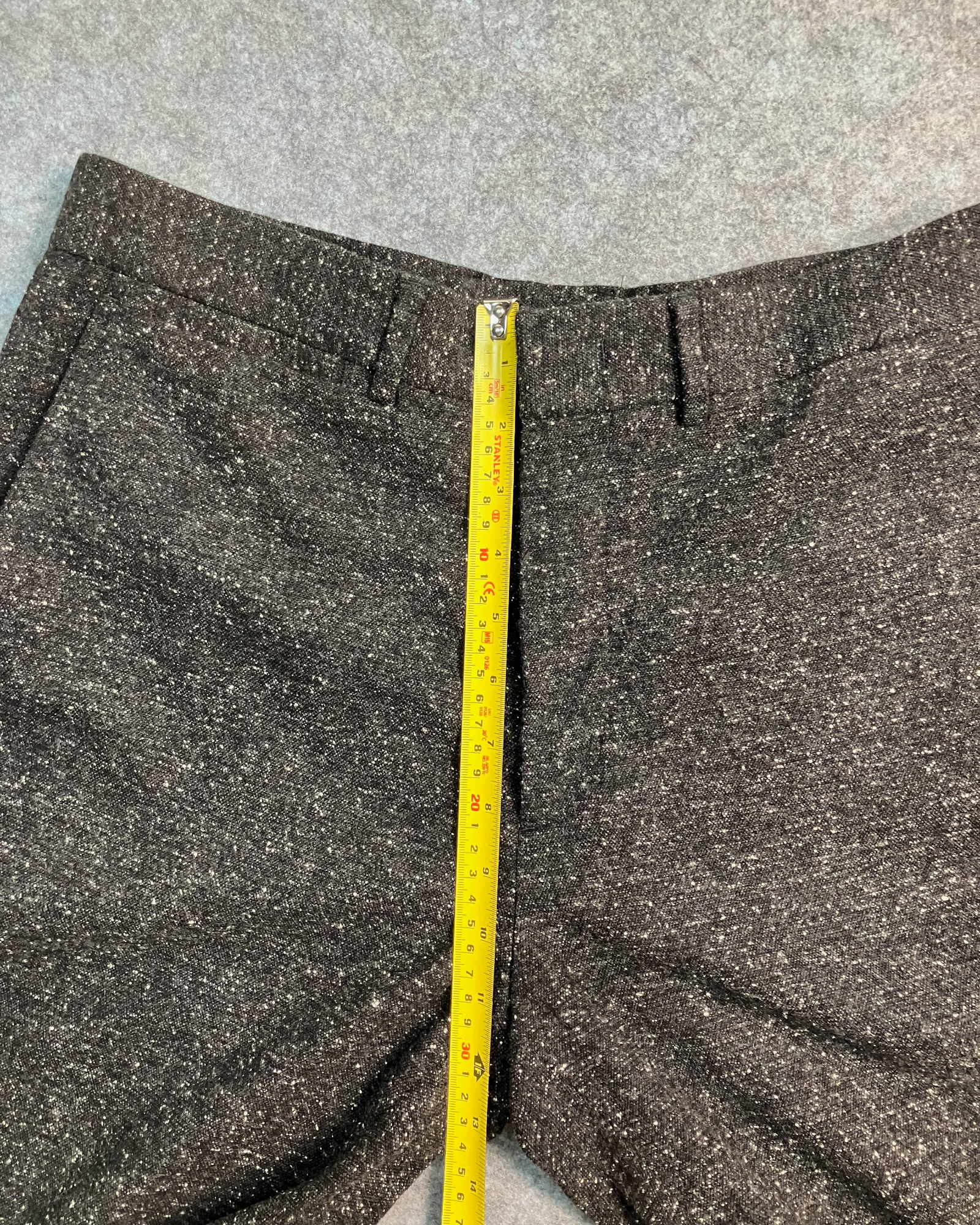 black white straight-fit trousers