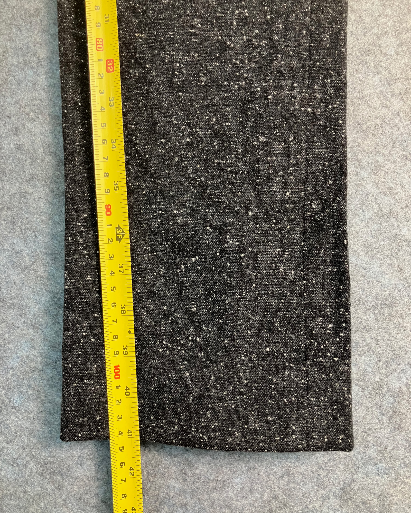 black white straight-fit trousers