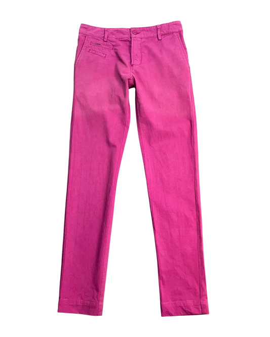 pink slim-fit pants