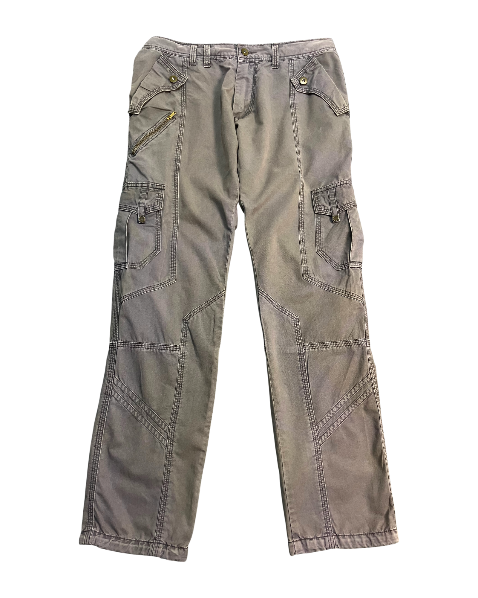grey striaght-fit cargo pants