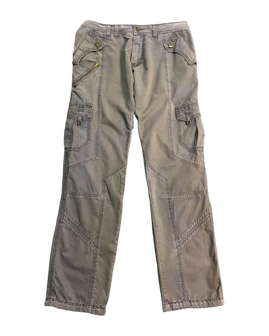 grey striaght-fit cargo pants