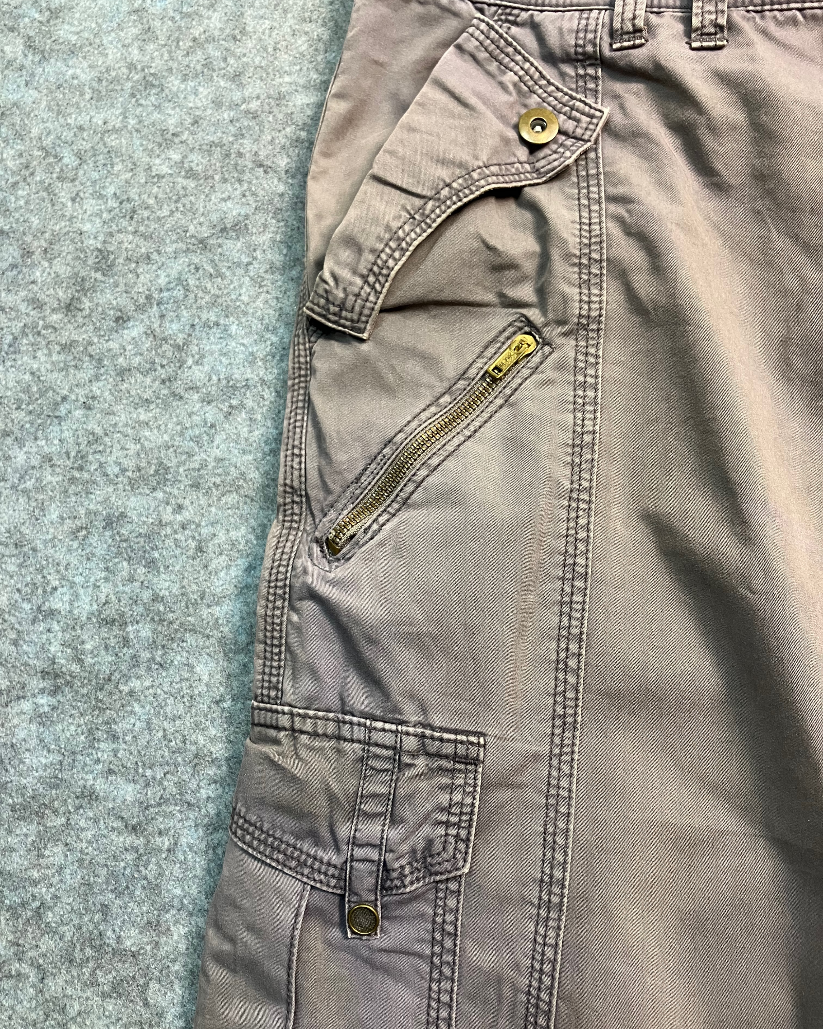 grey striaght-fit cargo pants