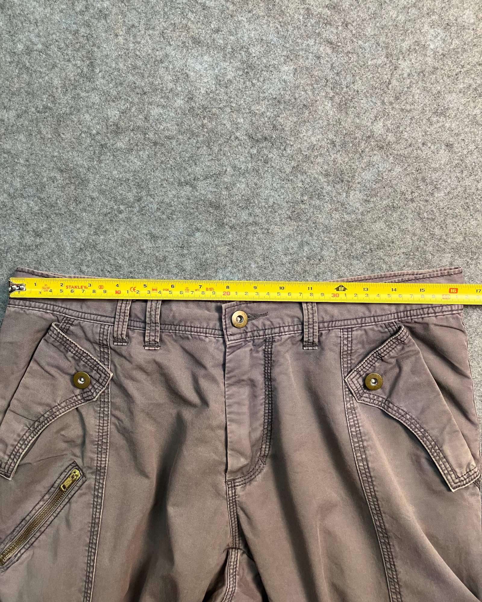 grey striaght-fit cargo pants