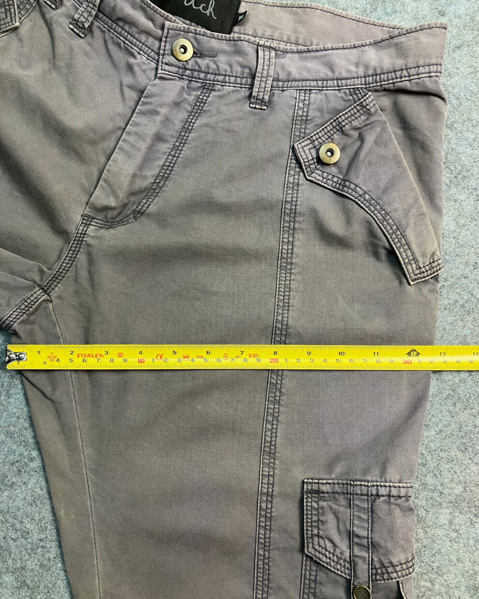 grey striaght-fit cargo pants